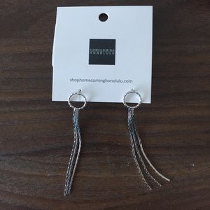 Silver earrings NWT